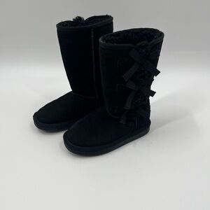 Koolaburra UGG Girls Black Bow Tall Boots